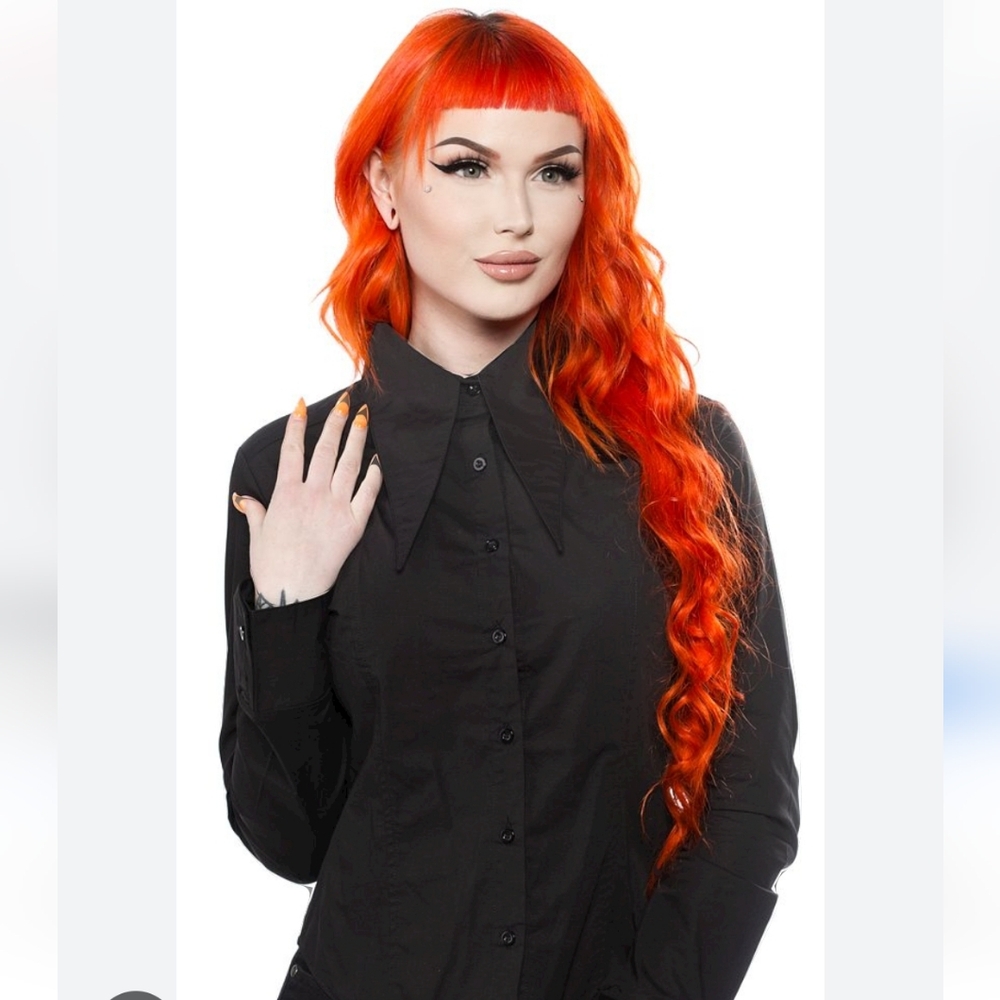 Killstar Darby Pointed Collar Shirt